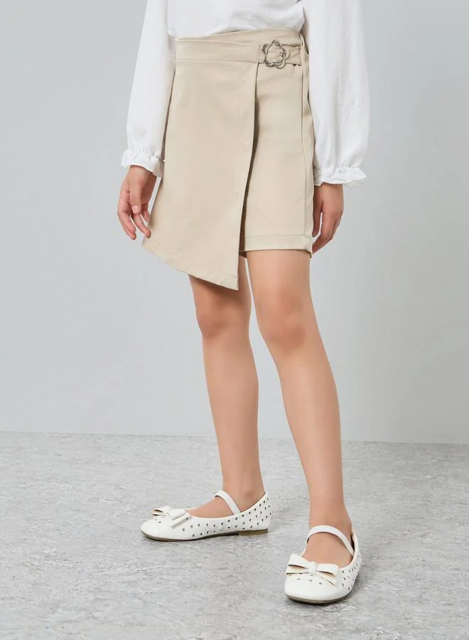 ستايلي تنورة شورت بنمط لف